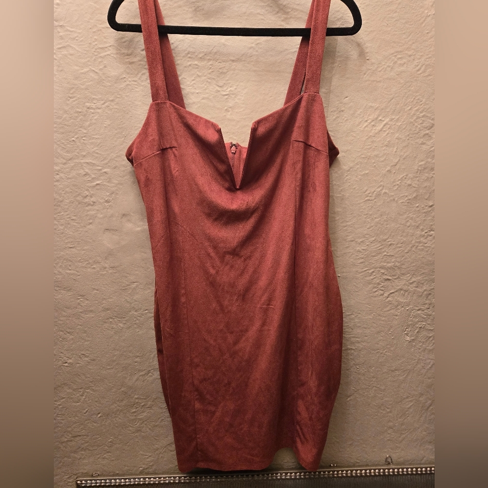 Forever 21+ Faux Suede Bodycon Dress | Stretch | Plus Size